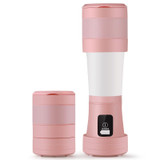 Folding Mini Juicer Household Multifunctional Portable Telescopic USB Charging Juicer Cup(Pink)