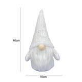 Christmas Decorations Window Decorations for Faceless Elderly Dolls Decorative Dolls(White)