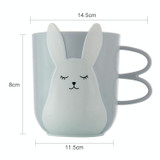 5 PCS Creative Cute Mouthwash Cup Household Brushing Cup Plastic Children Cup with Handle(Nordic Grey)