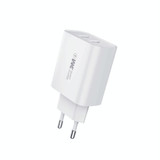 WK WP-U51 2.1A Speed Dual USB Travel Charger Power Adapter, EU Plug (White)