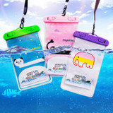 10 PCS Large Outdoor Photo Transparent Waterproof Cartoon Mobile Phone Bag, Style:Dolphin