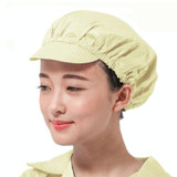 10 PCS Anti-static Dust-free Workshop Duck Tongue Working Cap With Skylight, Size:L(Yellow)