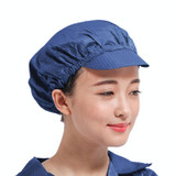 10 PCS Anti-static Dust-free Workshop Duck Tongue Working Cap With Skylight, Size:L(Navy Blue)