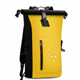 25L Waterproof Backpack Waterproof Bucket Bag With Reflective Strip(Yellow)