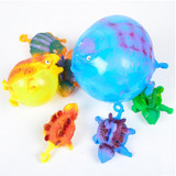 12 PCS Creative Toy TPR Blowing Inflatable Dinosaur Balloon Ball, Random Colors Delivery