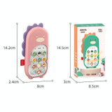 Baby Puzzle Bilingual Simulation Mobile Phone Toy Baby Child Early Education Machine(Pink)