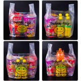 5 Sets 5C Thick Transparent Smiley Plastic Bag Shopping Bag Packaging Bag(50 PCS / Set), Size: 22x35cm