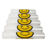 5 Sets 3C Transparent Smiley Plastic Bag Shopping Bag Packaging Bag(100 PCS / Set), Size: 24x40cm