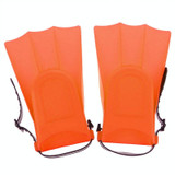 1 Pair Adult Adjustable Fins Swimming Fins Snorkeling Sole, Size:30-35(Orange)