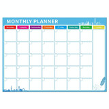 Magnetic Monthly Planner Refrigerator Magnet PET Magnetic Soft Whiteboard, Size: 29.7cm x 42cm (Blue)