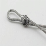 5 PCS 304 Stainless Steel Plate Single Clip Double Clamp Wire Rope Clamp, Specification:M5, Style:Double Clip