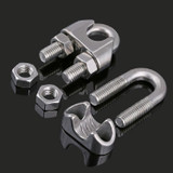 2 PCS Stainless Steel Clip U-shaped Wire Rope Card Head Rope Wire Rope Rolling Head Buckle, Specification:M14