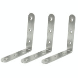 10 PCS Stainless Steel 90 Degree Angle Bracket,Corner Brace Joint Bracket Fastener Furniture Cabinet Screens Wall (100mm)