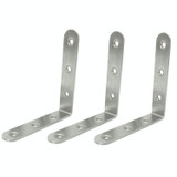 10 PCS Stainless Steel 90 Degree Angle Bracket,Corner Brace Joint Bracket Fastener Furniture Cabinet Screens Wall (85mm)