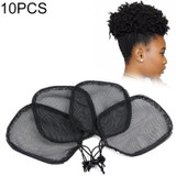 10 PCS Wig Hat Making Ponytail Black Hairless Net Hair Net(Black)