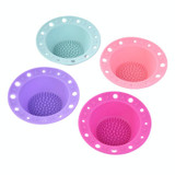 Beauty Tools Silicone Brush Tray Makeup Brush Special Cleaning Bowl(Rose Red)