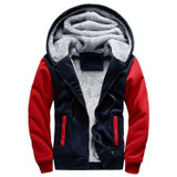 Winter Parka Men Plus Velvet Warm Windproof Coats Large Size Hooded Jackets, Size: M(Red)