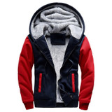 Winter Parka Men Plus Velvet Warm Windproof Coats Large Size Hooded Jackets, Size: XL(Red)