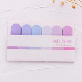 3 PCS Gradient Office Sticky Notes Planner Stickers Page School Supplies Stationery(Gradient purple)
