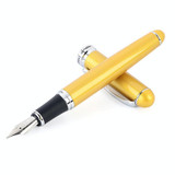 X750 Stationery Stainless Steel Fountain Pen Medium Nib Ink Pens School Oiifice Gift, Nib Size:1.1mm(Gold)