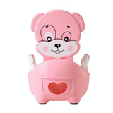 Baby Potty Toilet Bowl Training Seat Portable Urinal Comfortable Backrest Cartoon Cute Toilet(Pink cute dog)