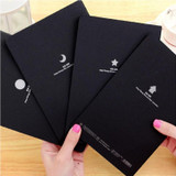 3 PCS Sketchbook Diary Drawing Painting Graffiti Soft Cover Black Paper Sketch Book Notebook Office School Supplies Gift, Size:L 16K