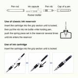 X750 Stationery Stainless Steel Fountain Pen Medium Nib Ink Pens School Oiifice Gift, Nib Size:0.5mm(Ivory)