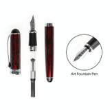 X750 Stationery Stainless Steel Fountain Pen Medium Nib Ink Pens School Oiifice Gift, Nib Size:0.5mm(Gold)
