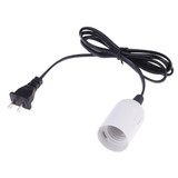 E27 Wire Cap Lamp Holder Chandelier Power Socket with 1.5m Extension Cable, US Plug(White)