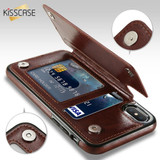 For iPhone 7 Plus / 8 Plus Retro PU Leather Case Multi Card Holders Phone Cases(Rose Red)
