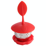 Stainless Steel Silicone Hanging Tea Bag Tea Strainers (Red)