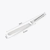 2 PCS Stainless Steel Cream Spatula Stainless Steel Bell Knife Cake Spatula Baking Scraper Baking Tools(10-Inch Curved Knife)