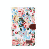 Flower Cloth Texture PC Horizontal Flip Leather Protective Case for Galaxy Tab A 8 (2019) P200 / P205  , with Holder & Card Slots & Wallet & Photo Frame(White)