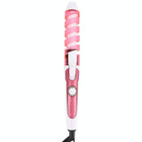 2 PCS Hair Styling Tool Hair Curler Roller Spiral Curling Iron(Pink)
