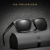 2 PCS Men Sunglasses Night Vision Anti-glare Driving Sun Glasses Goggles(Matte Black Frame Night Vision Lens)
