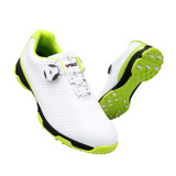 PGM Golf Breathable Rotating Buckle Sneakers Outdoor Sport Shoes for Men(Color:White Green Size:45)