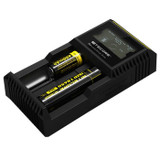 Nitecore D2 Intelligent Digi Smart Charger with LED Indicator for 14500, 16340 (RCR123), 18650, 22650, 26650, Ni-MH and Ni-Cd (AA, AAA) Battery