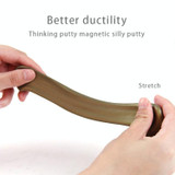 DIY Plasticine Slime Magnetic Rubber Mud Stress Reducer Anti-Anxiety Bouncing Putty Magic Clay Education Toy for Kids and Adults, Small Iron Box Size: 6x2.5cm(Gold)