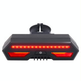 IPX4 85LM Waterproof USB Bicycle Turn Signal Light Rear Light Taillight with Remote Control