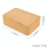 High-density Natural Green Tasteless Fitness Supplies Auxiliary Cork Yoga Brick(Light Brown)