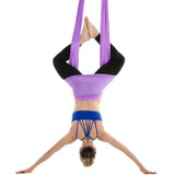 Household Handstand Elastic Stretching Rope Aerial Yoga Hammock Set(Light Purple)