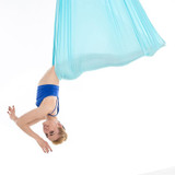 Household Handstand Elastic Stretching Rope Aerial Yoga Hammock Set(Lake Blue)