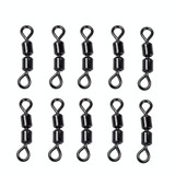 100 PCS 8 Word Shape Fishing Rolling Swivels Dual Rings Connector