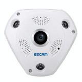 ESCAM Shark QP180 960P 360 Degrees Fisheye Lens 1.3MP WiFi IP Camera, Support Motion Detection / Night Vision, IR Distance: 10m