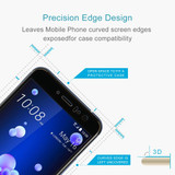 HTC U11 0.33mm 9H Surface Hardness Tempered Glass Screen Protector(Black)