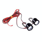 2 PCS 12V 3W Red Light Eagle Eyes LED Strobe Light For Motorcycle Wire Length: 90cm