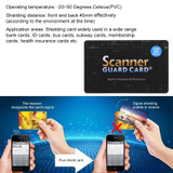 100 PCS Scanner Guard Card RFID Blocking Card, Built-in Patented ID Protection