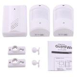 YF-0156 1 to 2 Good Safe Wireless Electro Guard Watch Remote Detective System Kit for Home Office, 1 x Receiver + 2 x  Detector