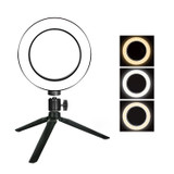 Live Broadcast Self-timer Dimming Ring LED Beauty Selfie Light with Small Table Tripod, Selfie Light Diameter: 16cm