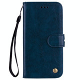 For Xiaomi Redmi 5 Oil Wax Texture Horizontal Flip Leather Case with Holder & Card Slots & Wallet(Blue)